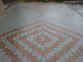 полнопиленый вид брусчатки